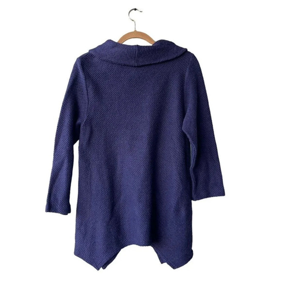 SOFT SURROUNDINGS Breakwater Tunic Sweater Cowl Neck Pullover Asymmetrical Sz M - Picture 2 of 3